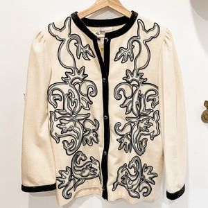 Vintage Lanvin embroidered blazer 3/4 sleeves